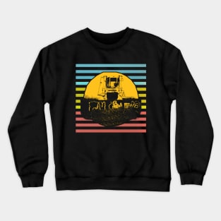 Bulldozer retro design Crewneck Sweatshirt